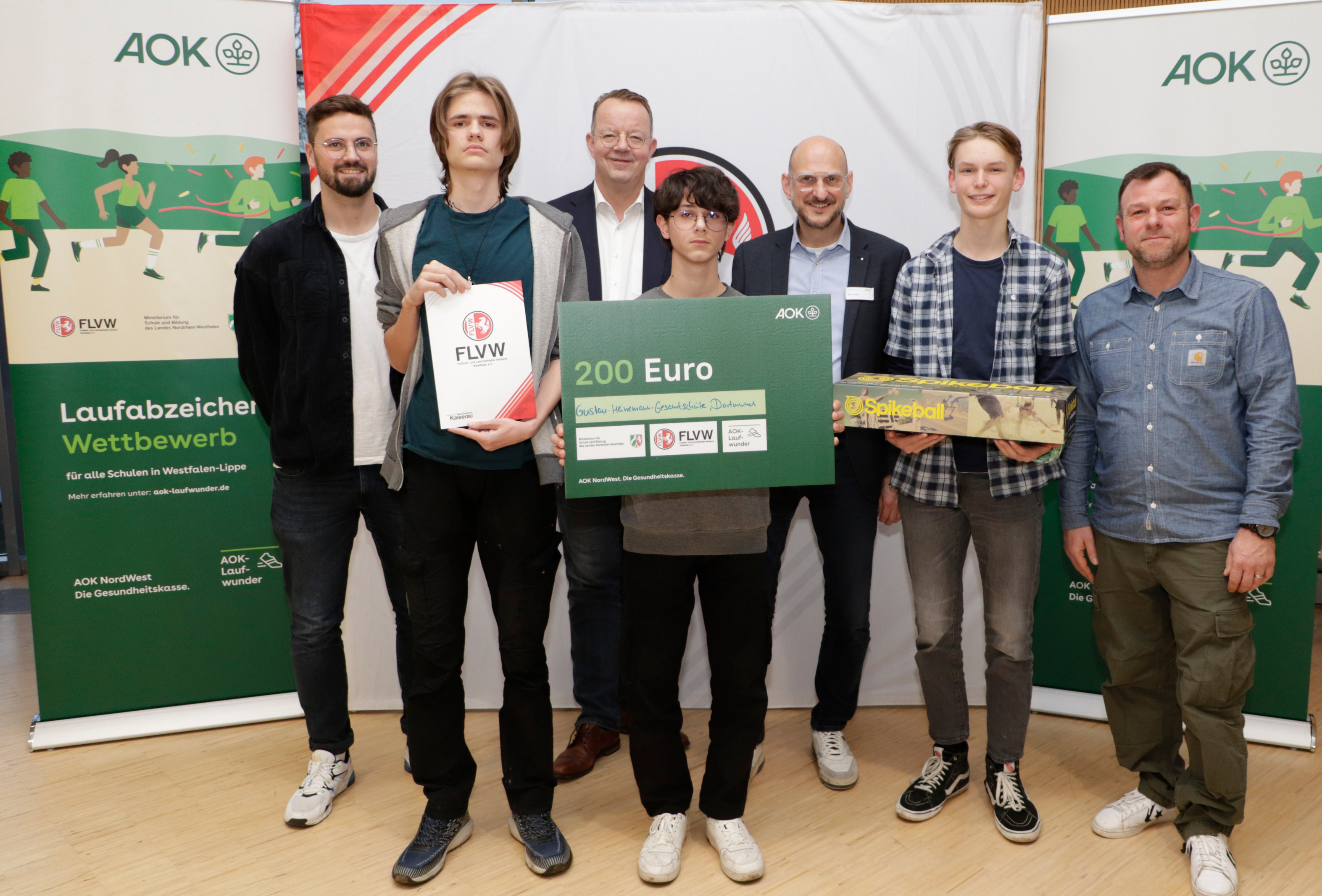 Preisverleihung AOK Laufwunder Gustav Heinemann Gesamtschule 08.12.2023